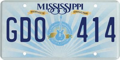 MS license plate GDO414