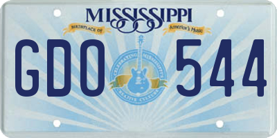 MS license plate GDO544