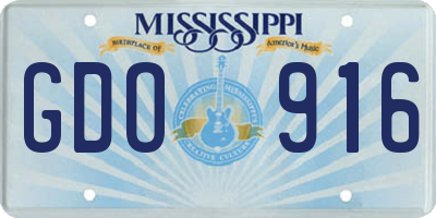 MS license plate GDO916