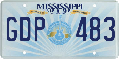 MS license plate GDP483