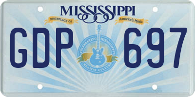 MS license plate GDP697