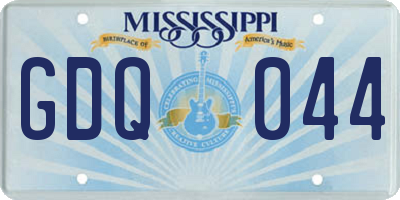 MS license plate GDQ044