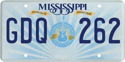 MS license plate GDQ262