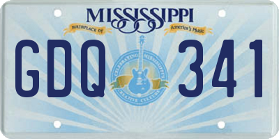 MS license plate GDQ341