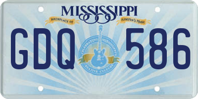 MS license plate GDQ586
