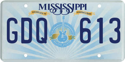 MS license plate GDQ613