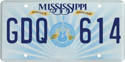 MS license plate GDQ614