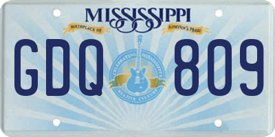 MS license plate GDQ809