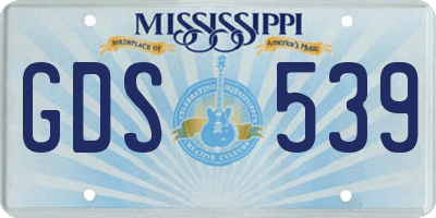 MS license plate GDS539