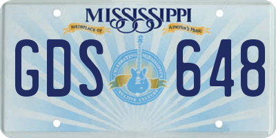 MS license plate GDS648
