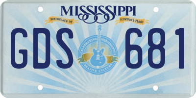 MS license plate GDS681