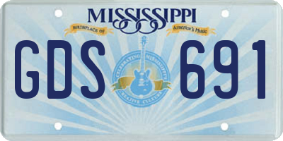 MS license plate GDS691