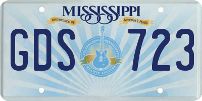 MS license plate GDS723