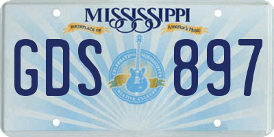 MS license plate GDS897