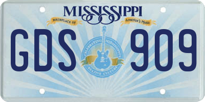 MS license plate GDS909