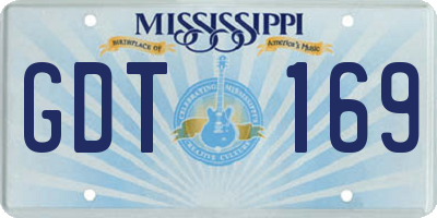 MS license plate GDT169