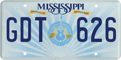 MS license plate GDT626