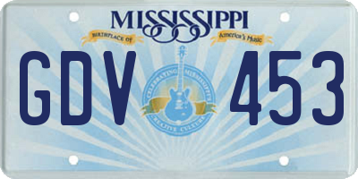 MS license plate GDV453