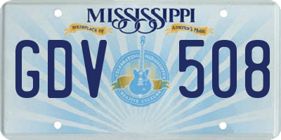 MS license plate GDV508