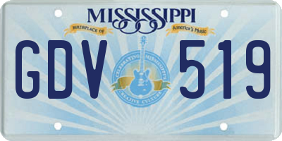 MS license plate GDV519