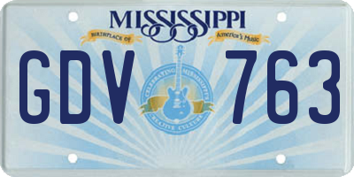 MS license plate GDV763