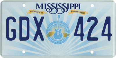 MS license plate GDX424