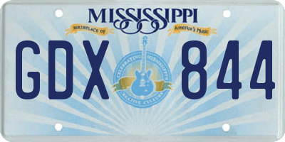MS license plate GDX844