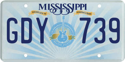 MS license plate GDY739