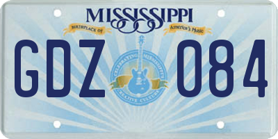 MS license plate GDZ084
