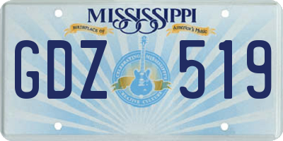 MS license plate GDZ519