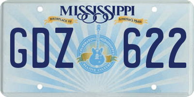 MS license plate GDZ622
