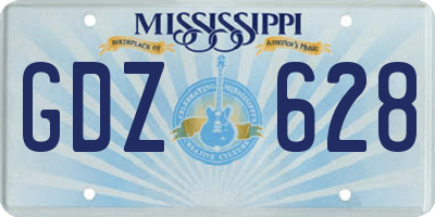 MS license plate GDZ628