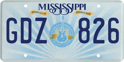 MS license plate GDZ826