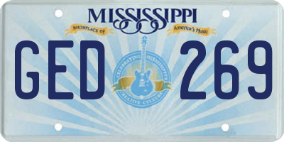 MS license plate GED269