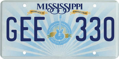 MS license plate GEE330