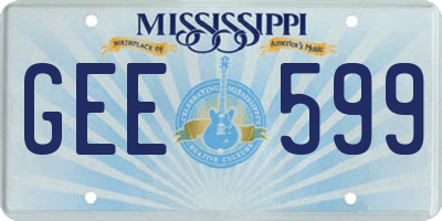 MS license plate GEE599