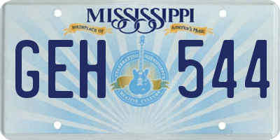 MS license plate GEH544