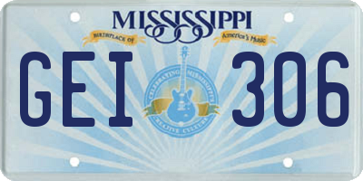 MS license plate GEI306