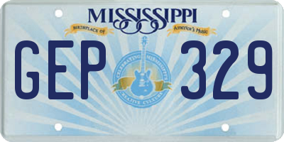 MS license plate GEP329