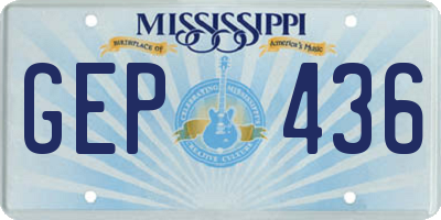 MS license plate GEP436