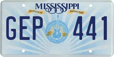 MS license plate GEP441