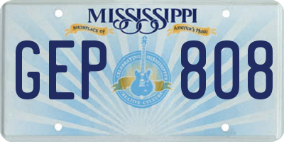 MS license plate GEP808