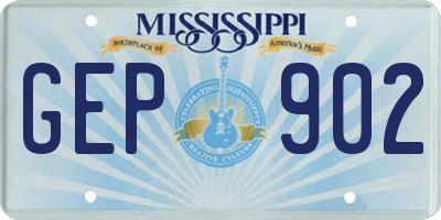 MS license plate GEP902
