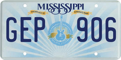 MS license plate GEP906