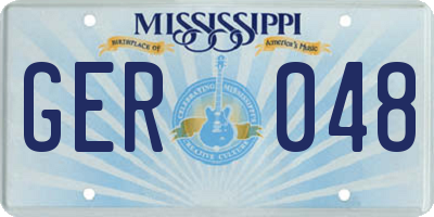 MS license plate GER048