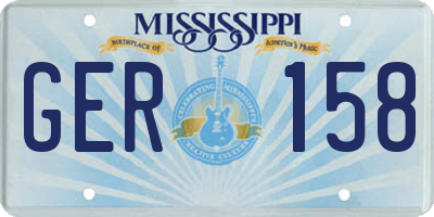 MS license plate GER158