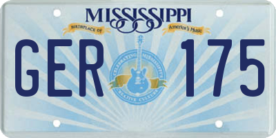 MS license plate GER175