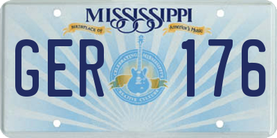 MS license plate GER176