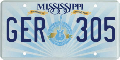 MS license plate GER305