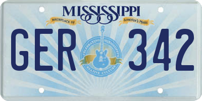 MS license plate GER342